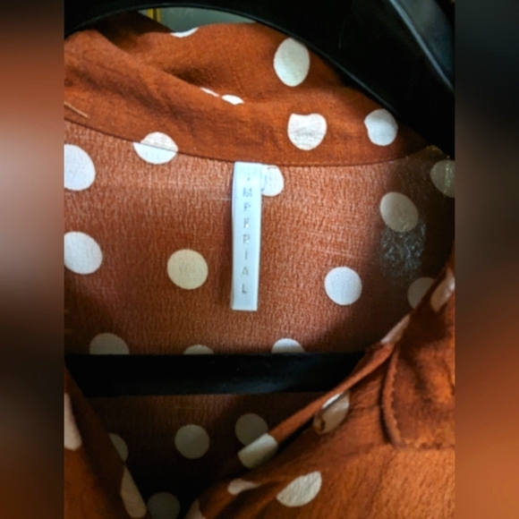 Brown and Cream Polka Dot Maxi Dress - Picture 5 of 9